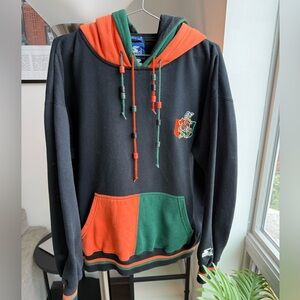 Vintage Starter Miami Hurricanes Hoodie, Black, Large/XL